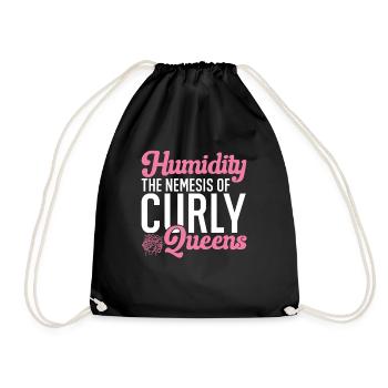 Curly Hair Afro Curls Natural Hair - Drawstring Bag - black - Front