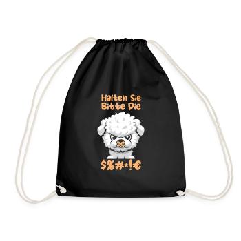 Bichon Frize Please shut up - Drawstring Bag - black - Front