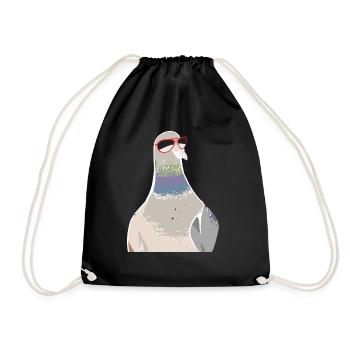 pigeon fancier pigeon bird lover pigeon - Drawstring Bag - black - Front