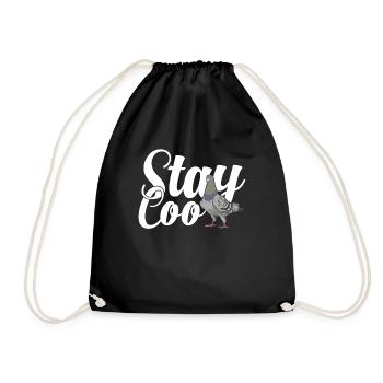 pigeon fancier pigeon bird lover pigeon - Drawstring Bag - black - Front
