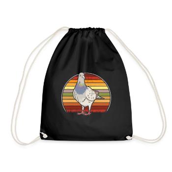 pigeon fancier pigeon bird lover pigeon - Drawstring Bag - black - Front