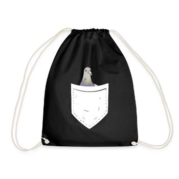 pigeon fancier pigeon bird lover pigeon - Drawstring Bag - black - Front