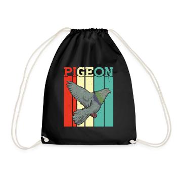 pigeon fancier pigeon bird lover pigeon - Drawstring Bag - black - Front