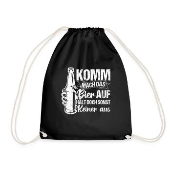 Beer Drinking Beer Fun Pub Drinking Drinking Spree Beer Tr - Drawstring Bag - black - Front