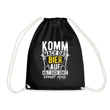Beer Drinking Beer Fun Pub Booze Party Beer Hopf - Drawstring Bag - black - Front