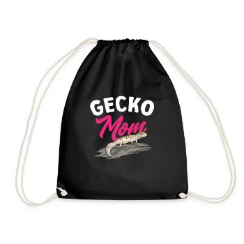 Leopard Gecko Reptile Pet Gecko - Drawstring Bag - black - Front