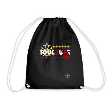 Rugby Toulouse Homme Supporter Stade 6 Etoiles - Drawstring Bag - black - Front