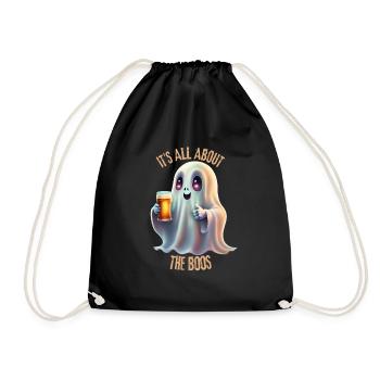 Halloween Ghost. - Drawstring Bag - black - Front