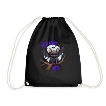 Beautiful Bats - Drawstring Bag - black - Front