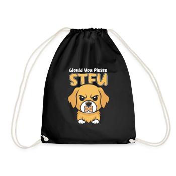 Golden Retriever Stfu Would You Please Shut Up - Turnbeutel - Schwarz - Vorne