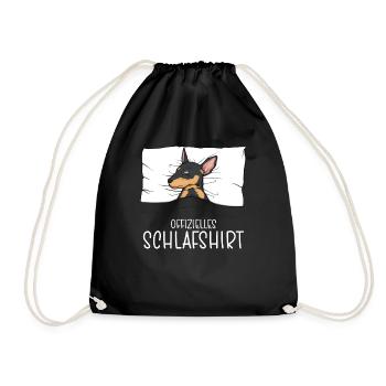 Pyjama Pinscher Chemise de nuit officielle - Sac de sport léger - noir - Devant