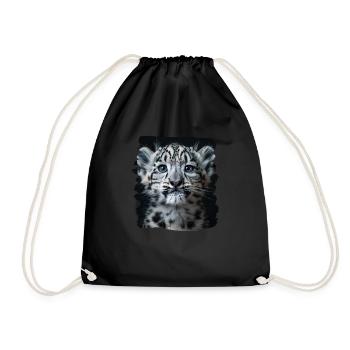 Snow Leopard Schneeleoparden Schneeleopard - Drawstring Bag - black - Front