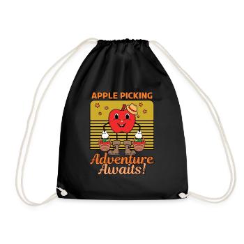Apple Picking Adventure Apple Butter Picker Apple - Drawstring Bag - black - Front