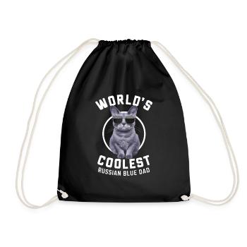Katze Russisch Blau Geschenk - Turnbeutel - Schwarz - Vorne