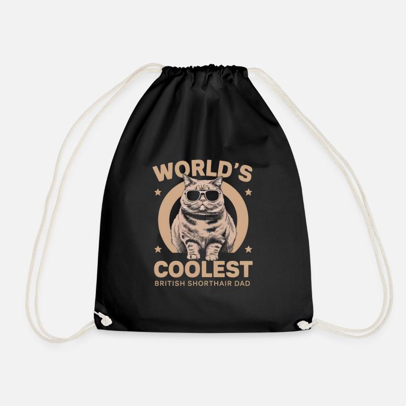 Katze Britisch Kurzhaar Geschenk - Turnbeutel - Schwarz