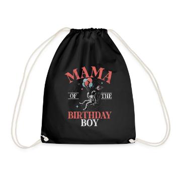 Astronautes de l’espace de la mère de la fille d’anniversaire - Sac de sport léger - noir - Devant