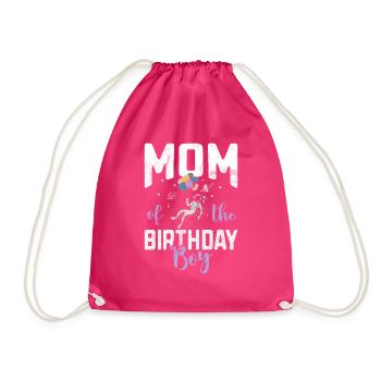 Astronautes de l’espace de la mère de la fille d’anniversaire - Sac de sport léger - fuchsia - Devant