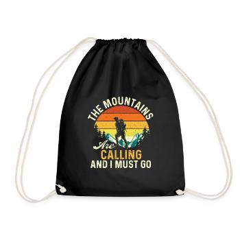 Les montagnes m’appellent et je dois y aller - Randonnée - Sac de sport léger - noir - Devant