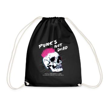 Punks Not Dead - Skull Punk Rock Music - Vieux - Sac de sport léger - noir - Devant