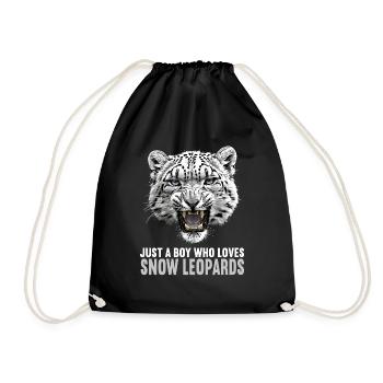 Snow Leopard Schneeleoparden Schneeleopard - Drawstring Bag - black - Front