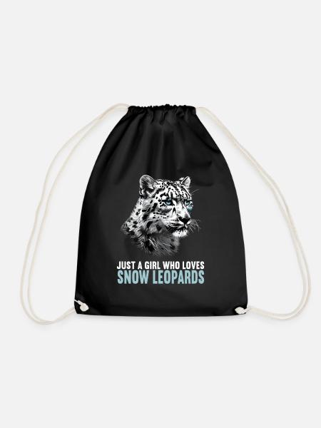 Snow Leopard Schneeleoparden Schneeleopard - Turnbeutel - Schwarz