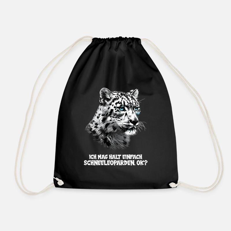Snow Leopard Schneeleoparden Schneeleopard - Turnbeutel - Schwarz