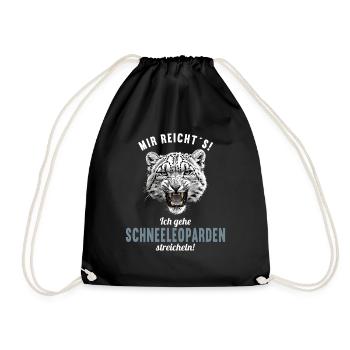 Snow Leopard Schneeleoparden Schneeleopard - Drawstring Bag - black - Front