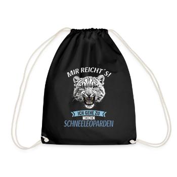 Snow Leopard Schneeleoparden Schneeleopard - Drawstring Bag - black - Front