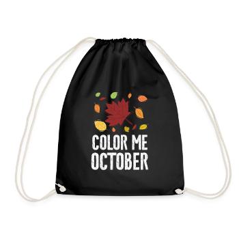 Color Me Octobre Feuille Peeper Feuillage Feuille Peeping - Sac de sport léger - noir - Devant