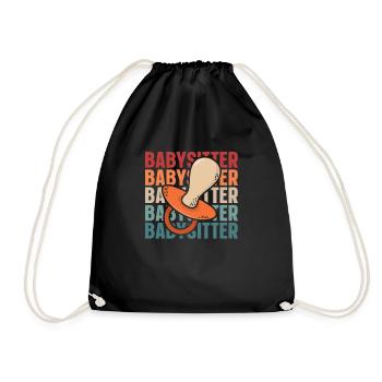 Babysitter - Drawstring Bag - black - Front