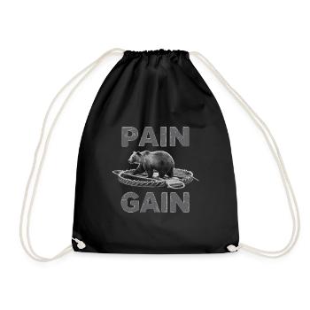 MARCHER SUR LES PIÈGES À OURS, GAIN DE DOULEUR - Sac de sport léger - noir - Devant