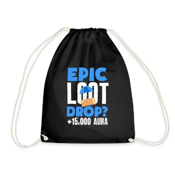 Butin épique ? +15000 aura pour le joueur - Sac de sport léger - noir - Devant