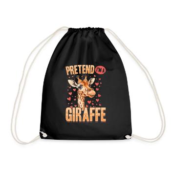 Drôle d’animal girafe prétendre que je suis une girafe - Sac de sport léger - noir - Devant