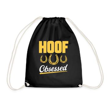 Farrier Horseshoe Horseshoeing - Drawstring Bag - black - Front