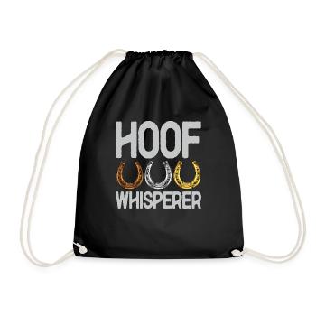 Farrier Horseshoe Horseshoeing - Drawstring Bag - black - Front