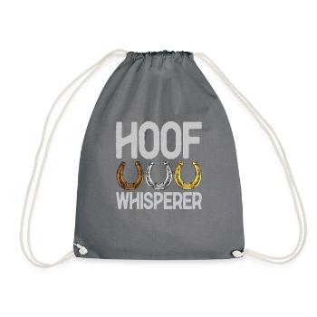 Farrier Horseshoe Horseshoeing - Drawstring Bag - grey - Front