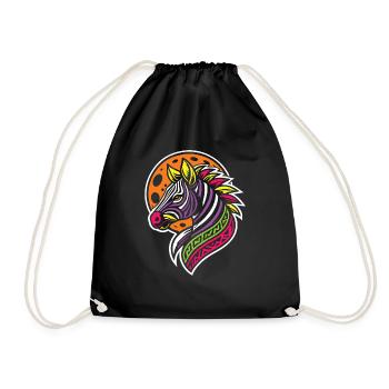 Zebra Tribal Phases de Lune - Sac de sport léger - noir - Devant
