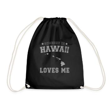 Someone In Hawaii Loves Me Grunge - Drawstring Bag - black - Front