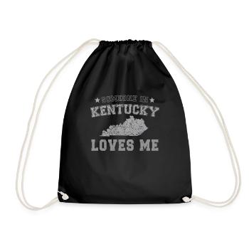 Jemand in Kentucky liebt mich Grunge - Turnbeutel - Schwarz - Vorne