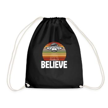 Lustiges Alien Außerirdische Geschenk - Turnbeutel - Schwarz - Vorne