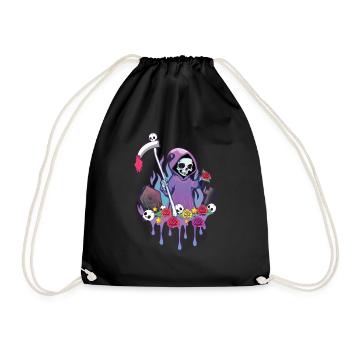 Faucheuse Kawaii Occulte Satanique Pastel Gothique - Sac de sport léger - noir - Devant