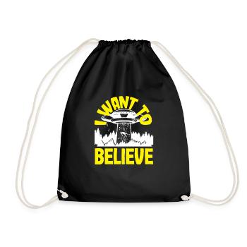 Funny Alien Alien Gift - Drawstring Bag - black - Front
