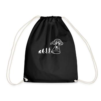 Lustiges Alien Außerirdische Geschenk - Turnbeutel - Schwarz - Vorne