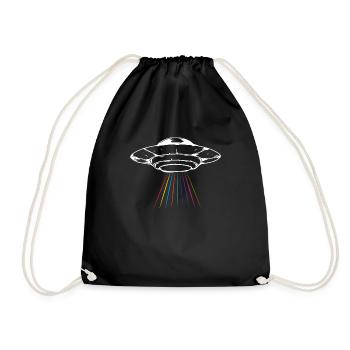 Funny Alien Alien Gift - Drawstring Bag - black - Front