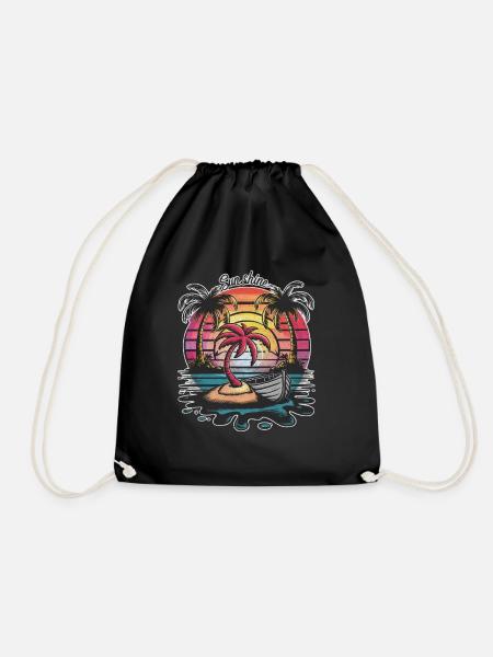 sunshine - été - coucher de soleil - Sac de sport léger - noir