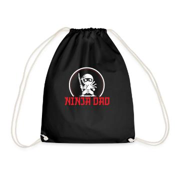 Ninja Dad Birthday Matching Family Ninja Warrior - Turnbeutel - Schwarz - Vorne