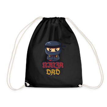 Ninja Dad Birthday Matching Family Ninja Warrior - Turnbeutel - Schwarz - Vorne