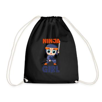 Ninja Girl Drôle Fête D’anniversaire Bday Girl - Sac de sport léger - noir - Devant