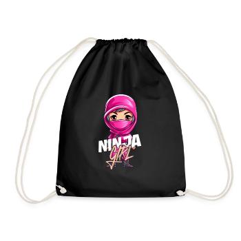 Ninja Girl Drôle Fête D’anniversaire Bday Girl - Sac de sport léger - noir - Devant