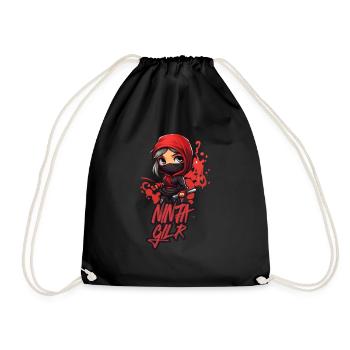 Ninja Girl Drôle Fête D’anniversaire Bday Girl - Sac de sport léger - noir - Devant